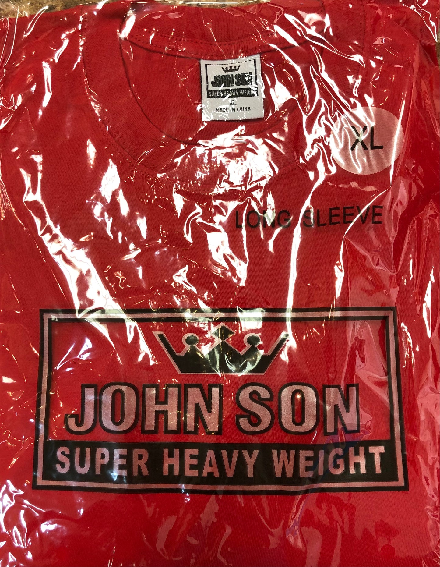 [John Son] Plain Long Sleeve T-shirts Round Neck Waffle Super Heavy Weight Big Size ***( Black / Light Grey / Navy Blue / Red / Royal Blue / White )