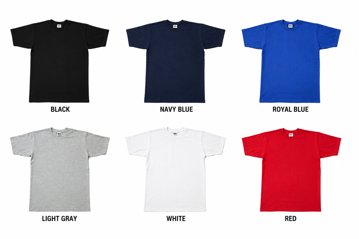 Plain Short Sleeve T-shirts Round Neck Ultra Heavy Weight Big Size Tall Tees