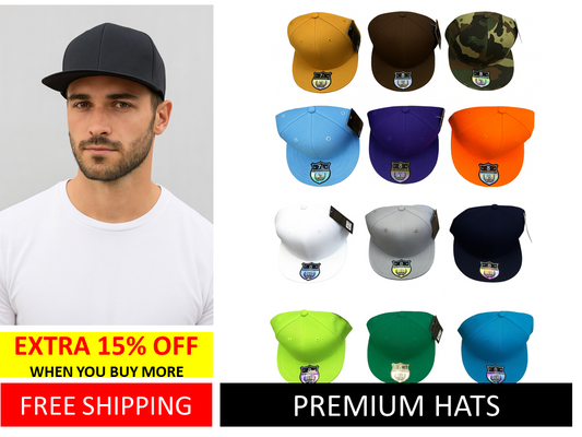 [KB ETHOS] Plain Fitted Caps Flat Bill Sized Hat(Black / Brown / Light Grey / Navy Blue / Red / Royal Blue / Sky Blue / Turquoise / White / Green Camouflage / Charcoal )