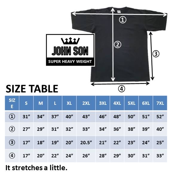 [John Son] Plain Short Sleeve T-shirts Round Neck Super Heavy Weight Big Size ***( Black / Light Grey / Navy Blue / Red / Royal Blue / White )