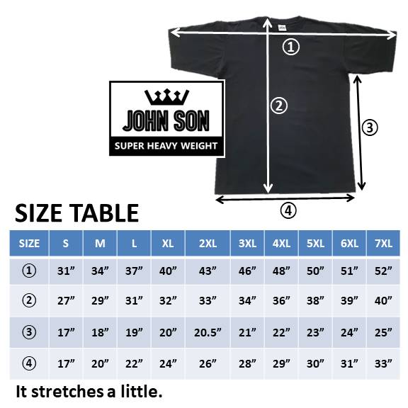 [John Son] Plain Short Sleeve T-shirts Round Neck Super Heavy Weight Big Size ***(Brown / Burgundy / Charcoal / Kelly Green / Khaki / Lime Green / Orange / Purple / Sky Blue / Timber / Turquoise / Yellow )