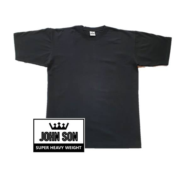 [John Son] Plain Short Sleeve T-shirts Round Neck Super Heavy Weight Big Size ***( Black / Light Grey / Navy Blue / Red / Royal Blue / White )