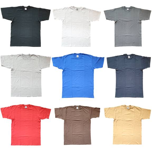 [John Son] Plain Short Sleeve "Tall" T-shirts Round Neck Super Heavy Weight Big Size ***( Black / Brown / Charcoal / Light Grey / Navy Blue / Red / Royal Blue / Timber / White )