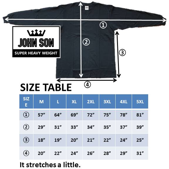 [John Son] Plain Long Sleeve T-shirts Round Neck Waffle Super Heavy Weight Big Size ***( Black / Light Grey / Navy Blue / Red / Royal Blue / White )