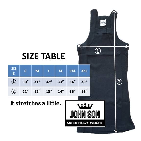 [John Son] Plain Men's G-unit Tank Tops Square-cut Slim-fit Super Heavy Weight Big Size ***( Black / Light Grey / Navy Blue / Red / Royal Blue / White )