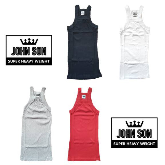 [John Son] Plain Men's G-unit Tank Tops Square-cut Slim-fit Super Heavy Weight Big Size ***( Black / Light Grey / Navy Blue / Red / Royal Blue / White )