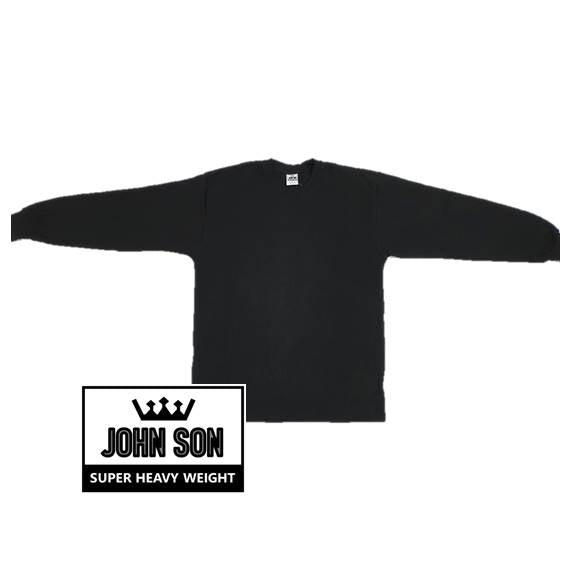 [John Son] Plain Long Sleeve Thermal T-shirts Round Neck Waffle Super Heavy Weight Big Size ***( Black / Light Grey / Navy Blue / Red / Royal Blue / White )